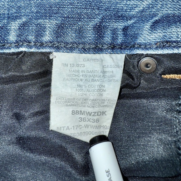 Wrangler Retro Slim Straight Jeans Mens Size 36X36 Blue Western Cowboy 88MWZDK - Picture 4 of 7